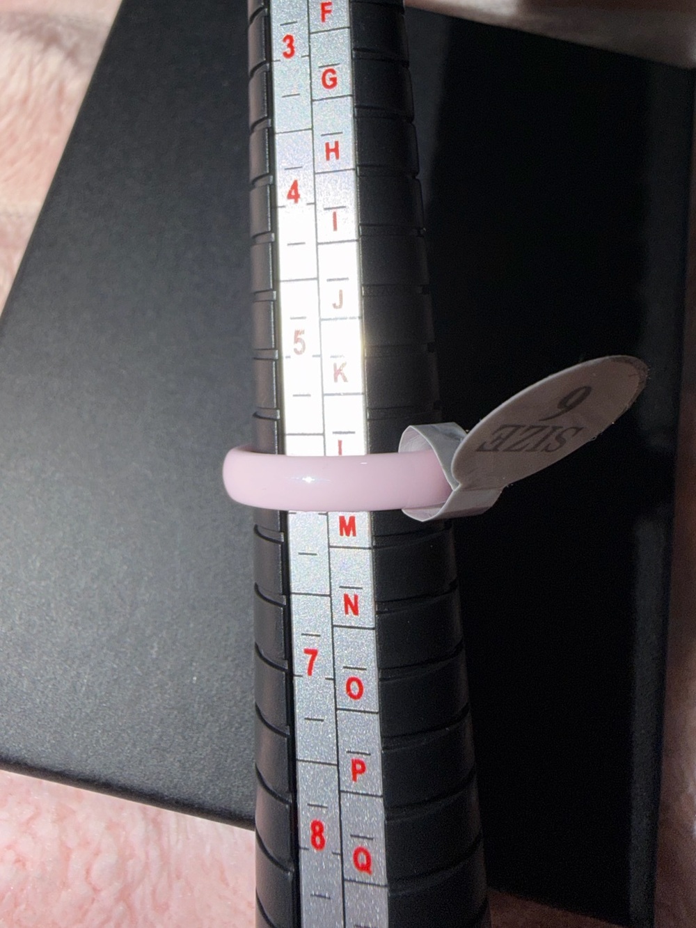 Baby Pink Ceramic Ring - Size 6